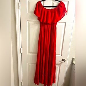 Off The Shoulder Red Dress